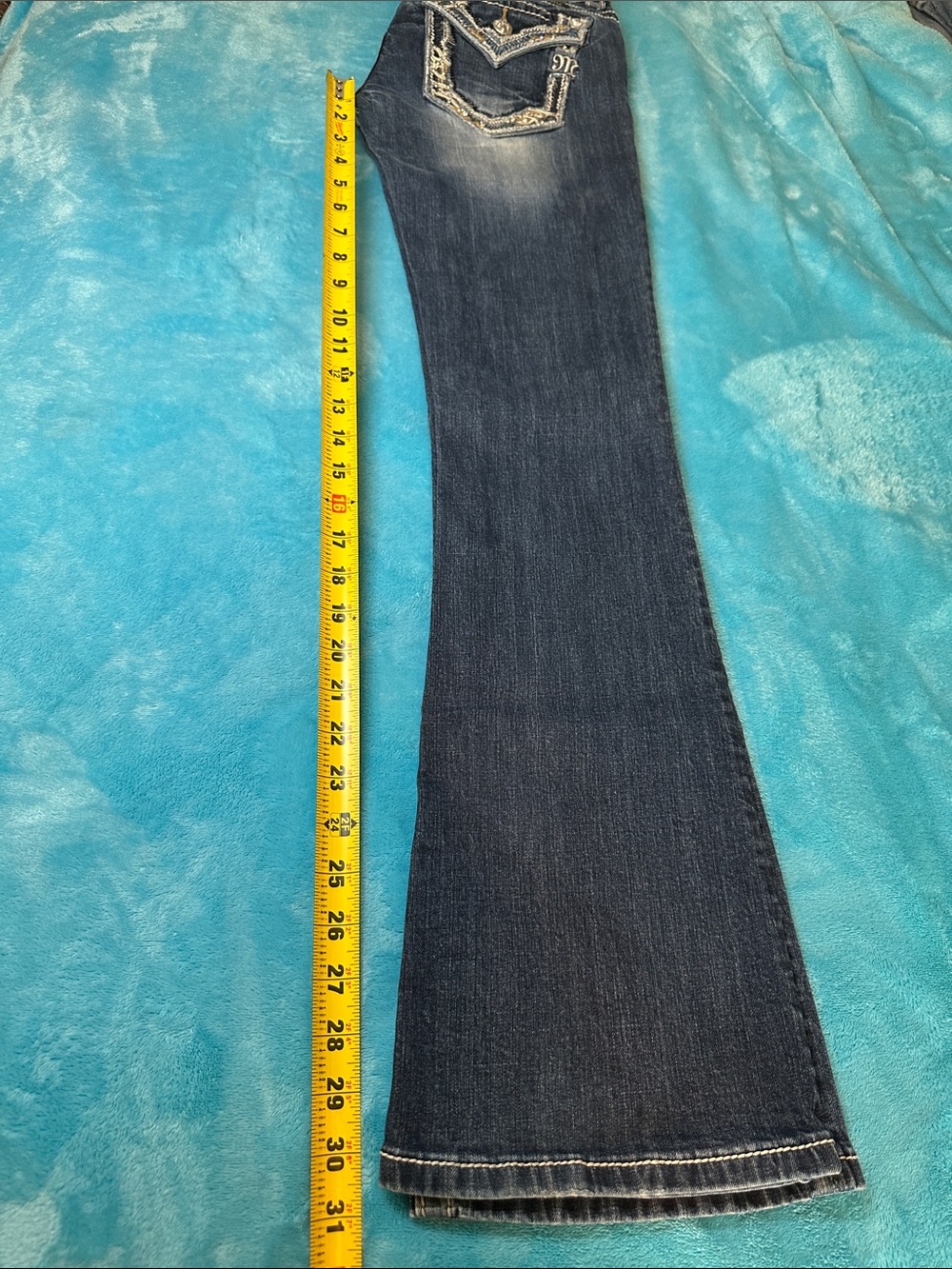 Miss Me Dark Wash Embellished Pocket Women’s Jeans #6 - Picture 4 of 8